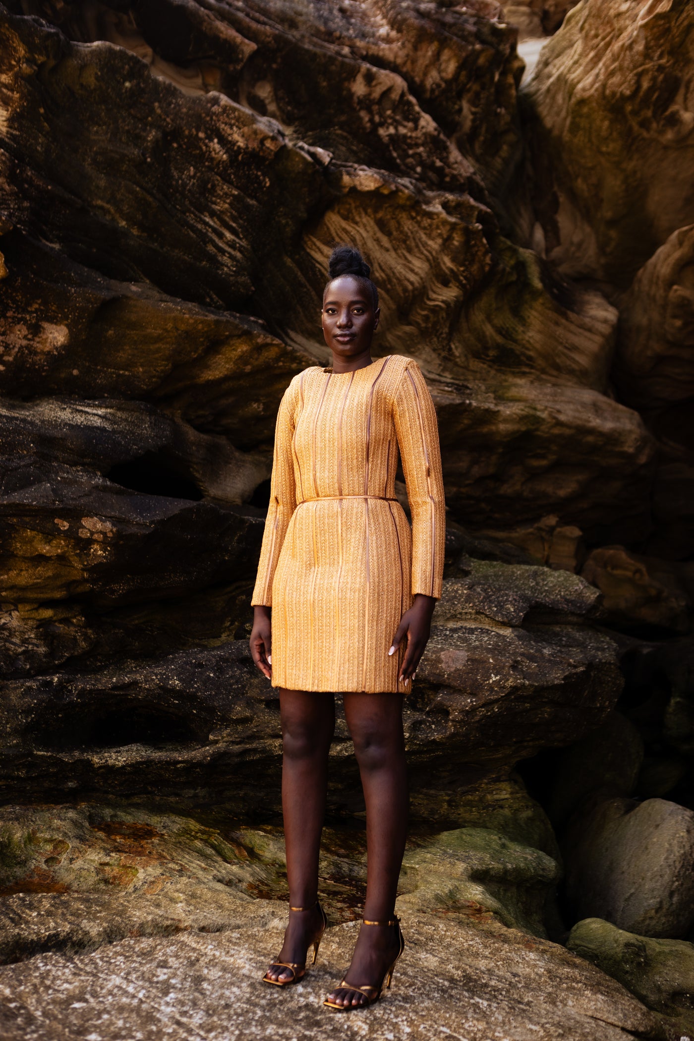 Ute Structured Raffia Dress