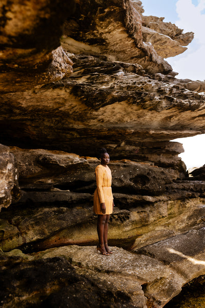 Ute Structured Raffia Dress